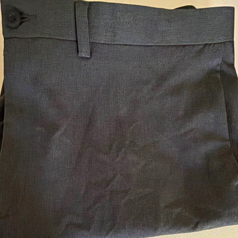 Haggar Men's Dress Pants Gray Flat Front Performance Flex 44W 32L Big & Tall